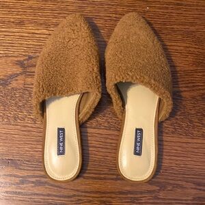 Nine West fuzzy mules